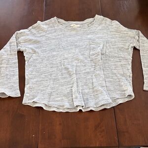 Madewell Gray Waffle Knit Top